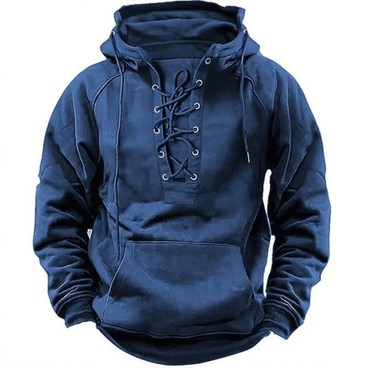 Men's Casual Hoodie Spring Autumn Fashionable Sports Multi-Pocket Trendy Retro Hooded Jacket Youth