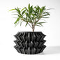 3D Printed Eco-Friendly Irregular Geometry Plant Pot Textured Lines Biodegradable maceta for Home Decoration  Sustainable Gift