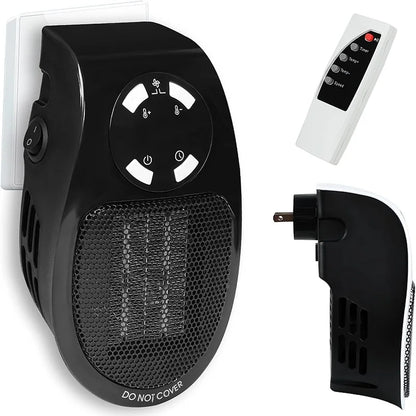 Eco Plug in Electric Heater Wall Outlet Space Heater with Energy Efficient Low Noise Room Heater Portable Heaters for Indoor Use