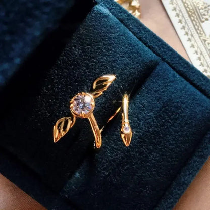 Gold-plated Snitch Ring Harries Derivative Peripheral Cosplay Potters Rotatable Niche Fan Little Wings Ring Women Jewelry Gifts