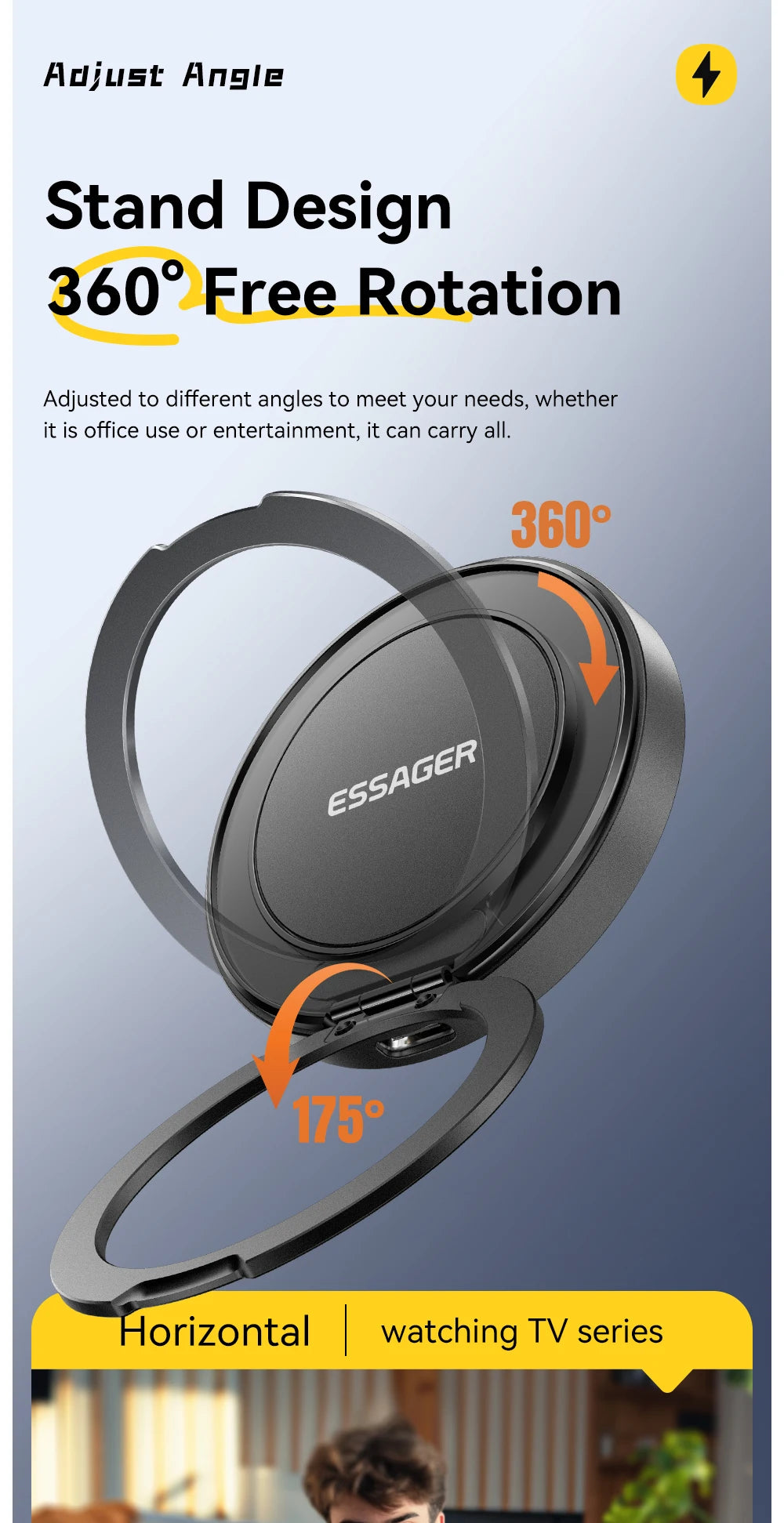 Essager Magnetic 15W Wireless Charger Fast Charging Pad Stand for iPhone 15 14  Airpods USB To Typec Phone Chargers Dock Station