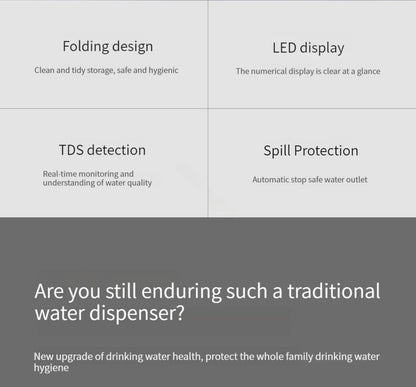 Xiaolang Smart Electric Water Dispenser Portable Automatic Water Pump for Household use Small Water fold Drinkware Kitchen