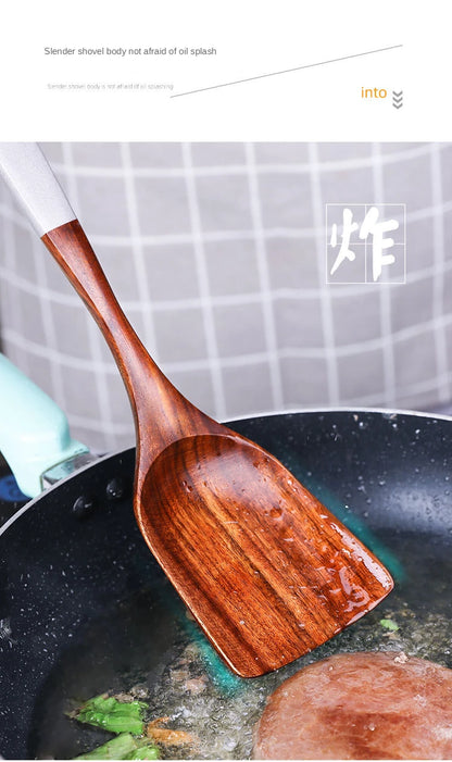 Solid Wood Cooking Tool Set Eco-friendly Teak Spatula Rice Scoop Environmental Protection Tableware Household ковшик кухонный