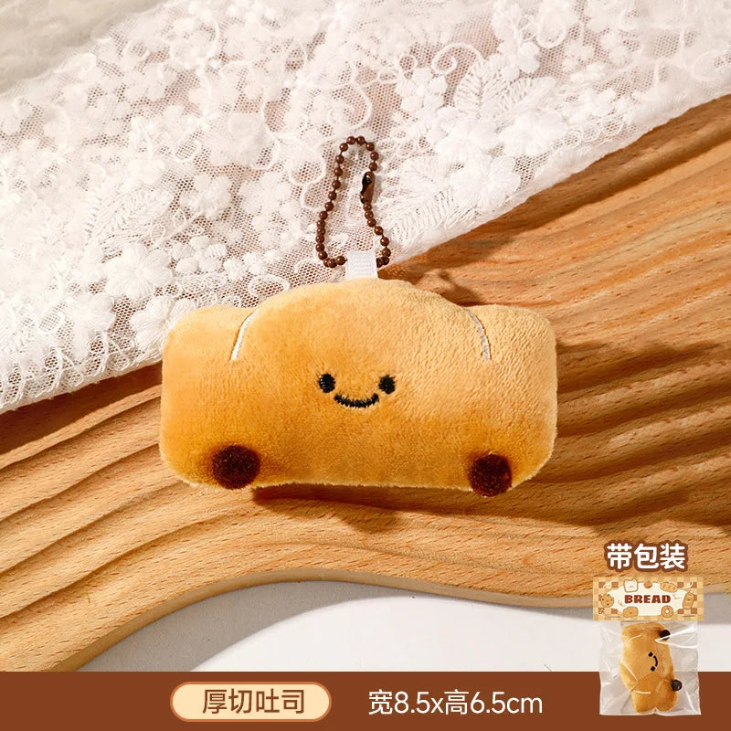 Cute Bread, Plush Bags, Pendants, Keychains, Creative Little Dolls  Accessories Wholesale  Cartoon Girl Backpack Accessories