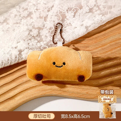 Cute Bread, Plush Bags, Pendants, Keychains, Creative Little Dolls  Accessories Wholesale  Cartoon Girl Backpack Accessories