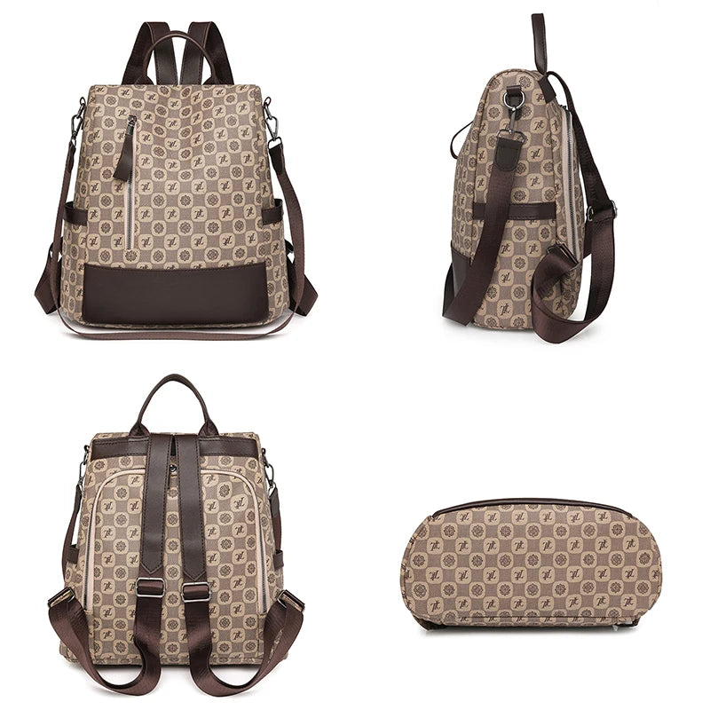 Anti Theft Letter Printed Backpack With Multifunctional Large Capacity Travel Backpacks High Quality Leather Mochilas SchoolBag