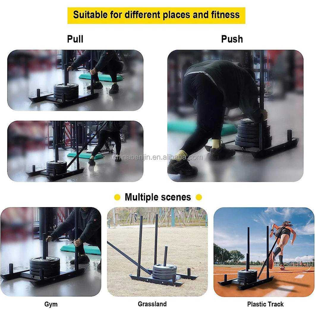 Fitness Equipment Shoulder Harness Gym Pull Sled Drag Speed Weight Training