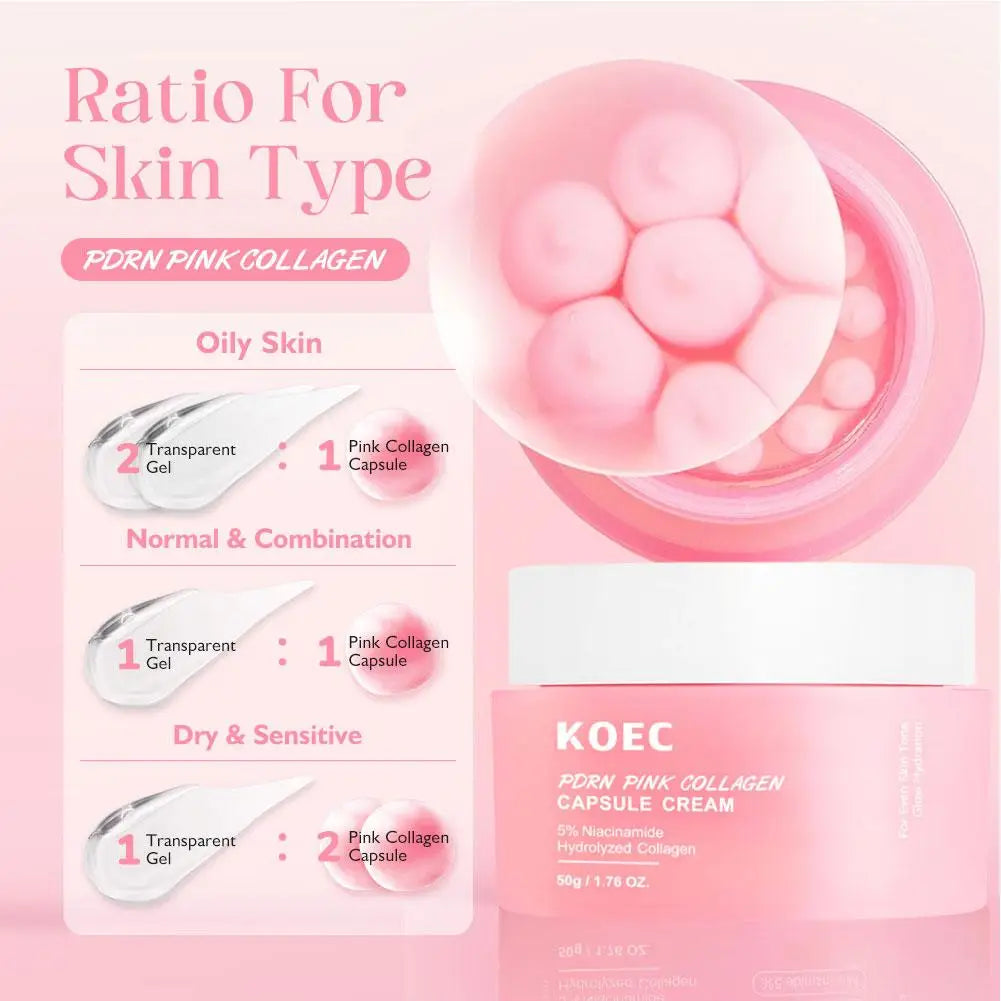 Koec Collagen Capsule Cream Long-lasting Moisturizing Skin Care Smoothing Deep Hydrating Nourishing Gentle Non-irritating