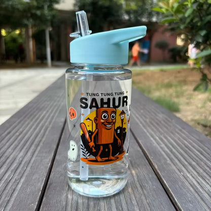 500ML Italian Brainrot Water Bottle Outdoor Drinking Cartoon Sports Cups Tung Tung Tung Sahur Tralalero Tralala Christmas Gift