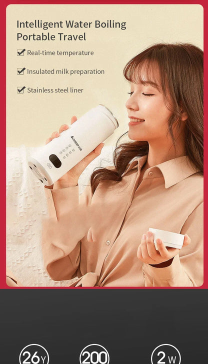 400ml Portable Smart Water Bottle Stainless Steel Thermos Temperature Display Leakproof Vacuum Flasks Coffee Cup Milk Mug