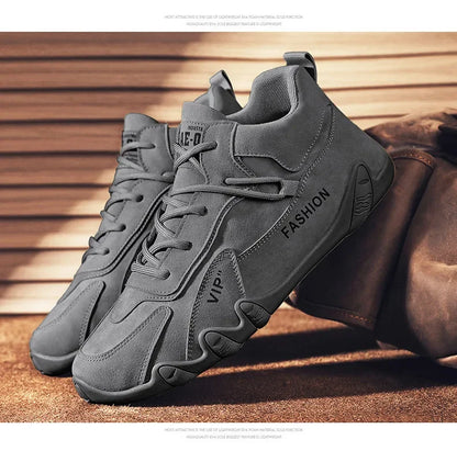 Ankle Boots For Men 2025 Spring Man Casual Sneakers Non Slip Khaki Work Mens Shoe Short Boots Loafers Lace Up Zapatillas Hombre