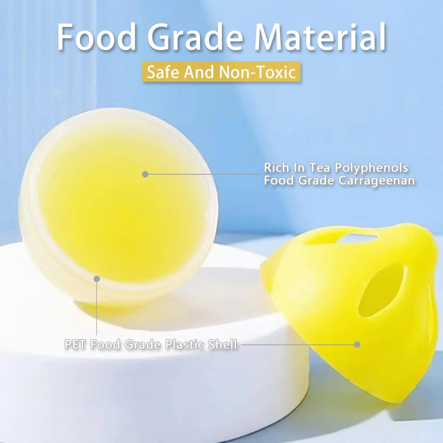 Set of 4 Eco-Friendly Fridge Refresheners - Odor Absorbing & Antibacterial, Cute Lemon Egg Shape, Safe for Food Storage