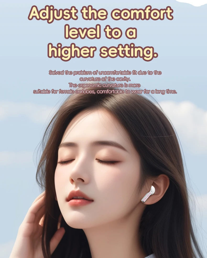 EBL19 Tws Wireless Bluetooth Headset Transparent Case Cute Hello Kitty Design Stereo Sound Earphones for All Smartphones