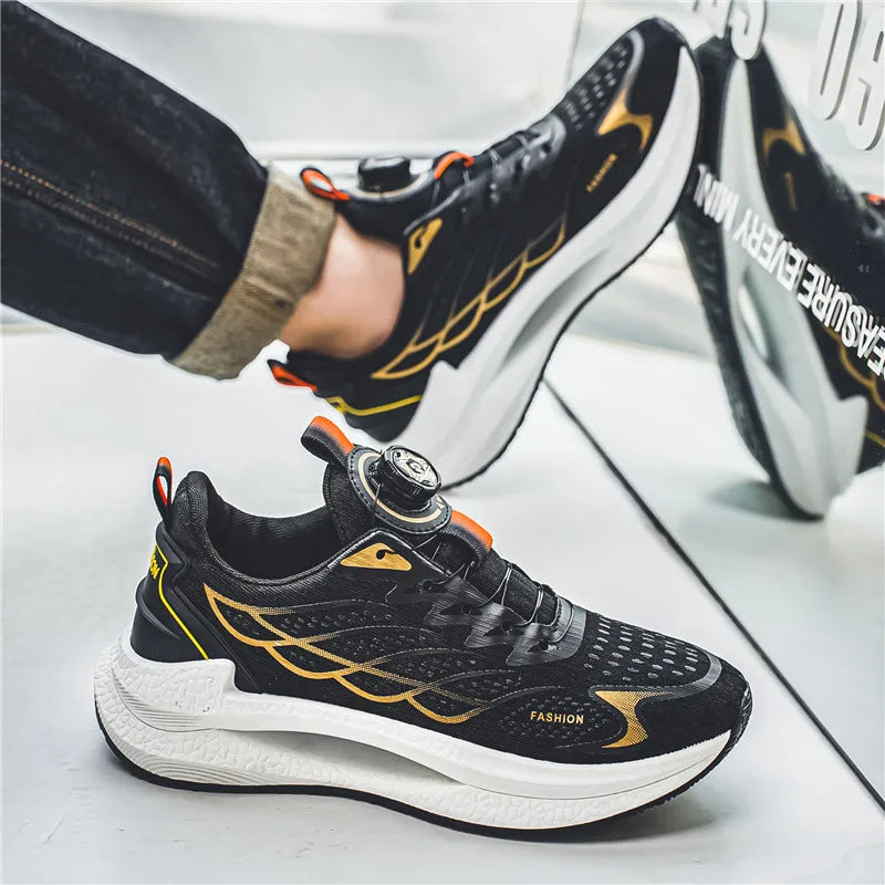 Men's White Sneakers 2025 New Arrival Fashionable Casual Shoes Durable Anti-slip Thick-soled Elevator Comfortable Breathable Eas