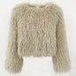 Fur Coat Eco-friendly Fur Jacket New Style Solid Color Women Clothing Cropped Jacket Direct From Manufacturer Eco-friendly Fur