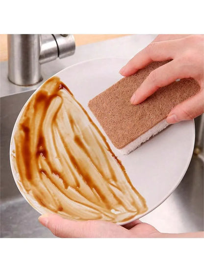 Biodegradable compostable cellulose and coconut scrubbing sponge -6 eco-friendly sponge tableware pieces ﻿