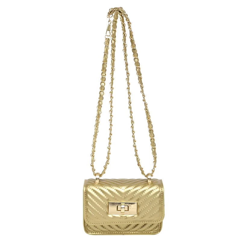 Niche Chain Strap Square Bag Luxe Shoulder Purse for Women Minimalist Crossbody Tote Textured Day-to-Night Bag Chic Sling Bag