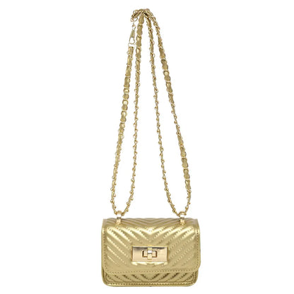 Niche Chain Strap Square Bag Luxe Shoulder Purse for Women Minimalist Crossbody Tote Textured Day-to-Night Bag Chic Sling Bag