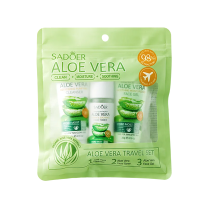 Facial Skin Care Set Moisturizing Facial Cleanser Refreshing Facial Cleanser firming Aloe Vera Face Gel Rejuvenate Skin Lighten