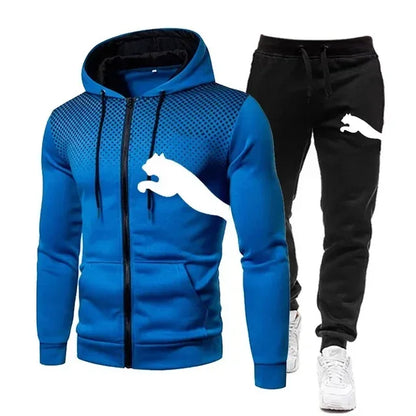 Hoodies Sets Men's Clothing Fashion Autumn/Winter Designer Clothing Hooded Jacket + Pants Suit Jogging Sportswear Two-piece Suit