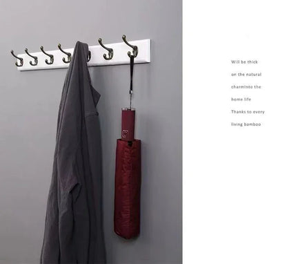 Bedroom Door Rear Solid Wood Hook Wall Hanger Hook Coat Rack Perforated Clothes Hook Closet Organizador Home Decoration