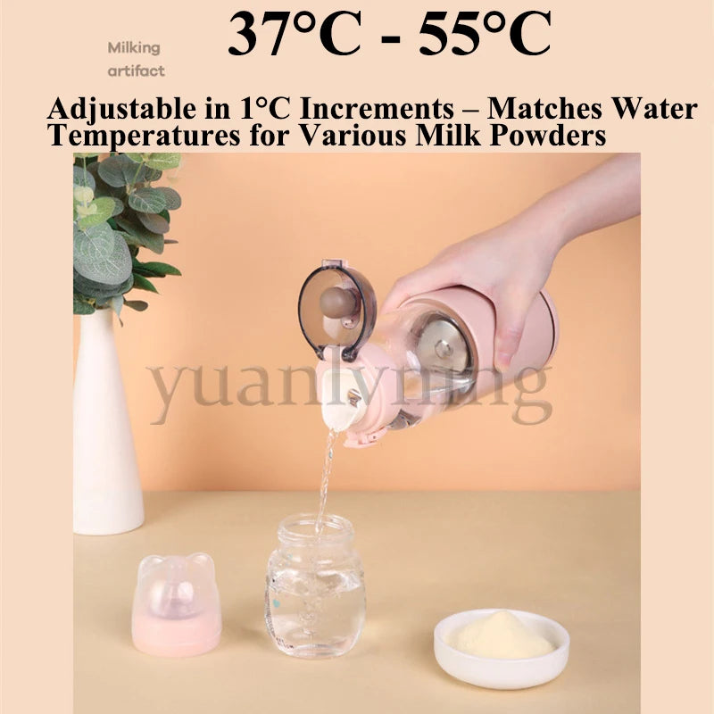 300ml Thermostatic Water Cup for Baby Smart Portable Baby Warm Bottle with Temperature Display USB Charge Wireless Heating Cup