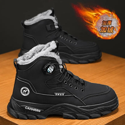 Men's Sneakers Add Velvet Ankle Boots Winter Boots for Men Soft and Comfortable Shoes for Men Sports and Leisure Wear-resistant