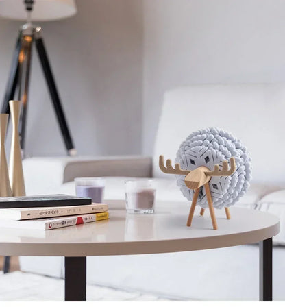 Creative Insulated Coaster Deer Shaped Beverage Coaster Sheep Felt Coaster Water Absorbing Home Office Desk Decorative Ornament