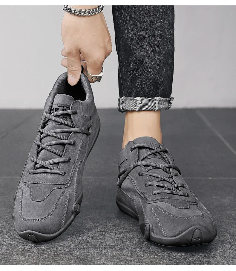 Ankle Boots For Men 2025 Spring Man Casual Sneakers Non Slip Khaki Work Mens Shoe Short Boots Loafers Lace Up Zapatillas Hombre