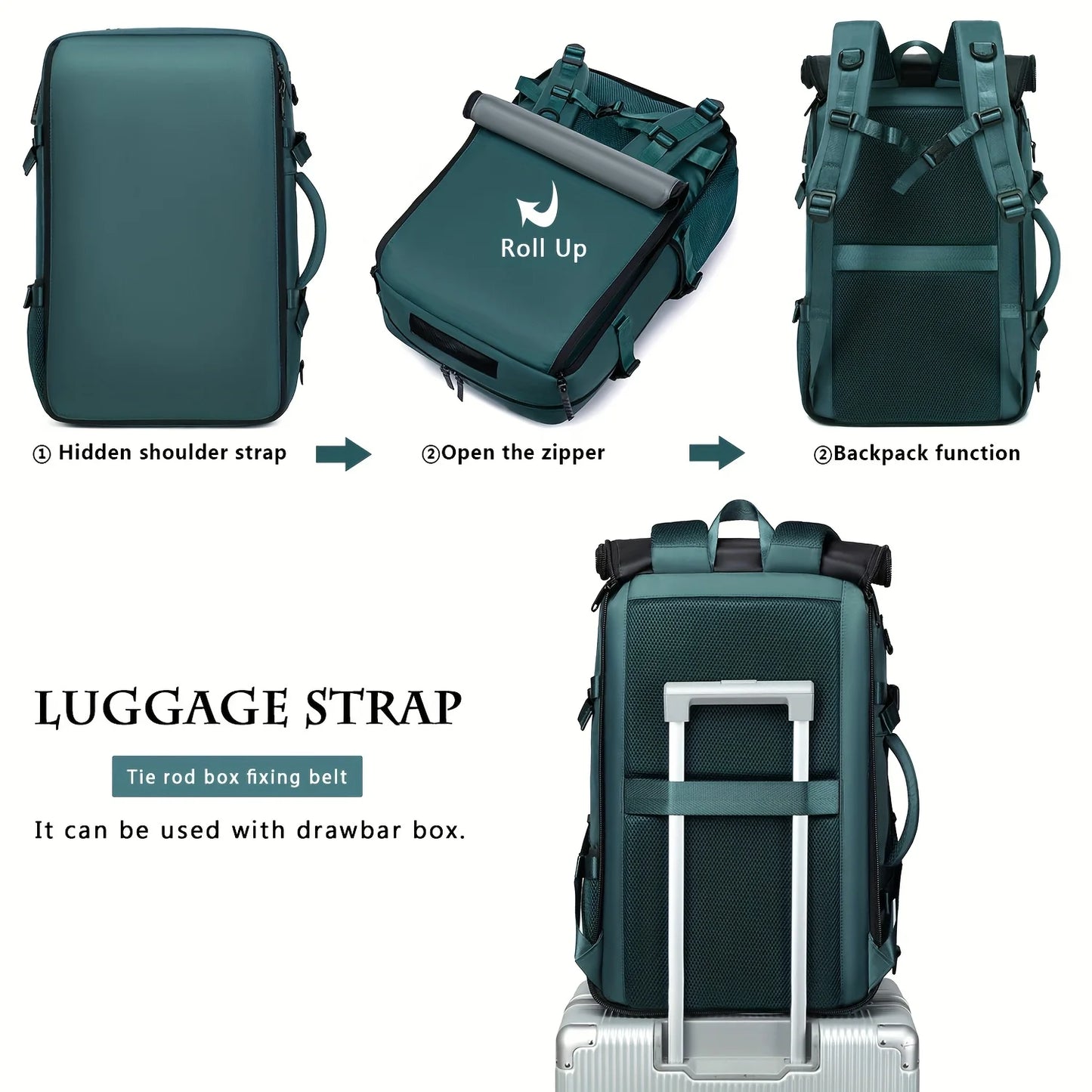 Large-capacity travel backpacks, fashionable travel commuter bags, multi-functional three-in-one handbags