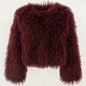 Fur Coat Eco-friendly Fur Jacket New Style Solid Color Women Clothing Cropped Jacket Direct From Manufacturer Eco-friendly Fur