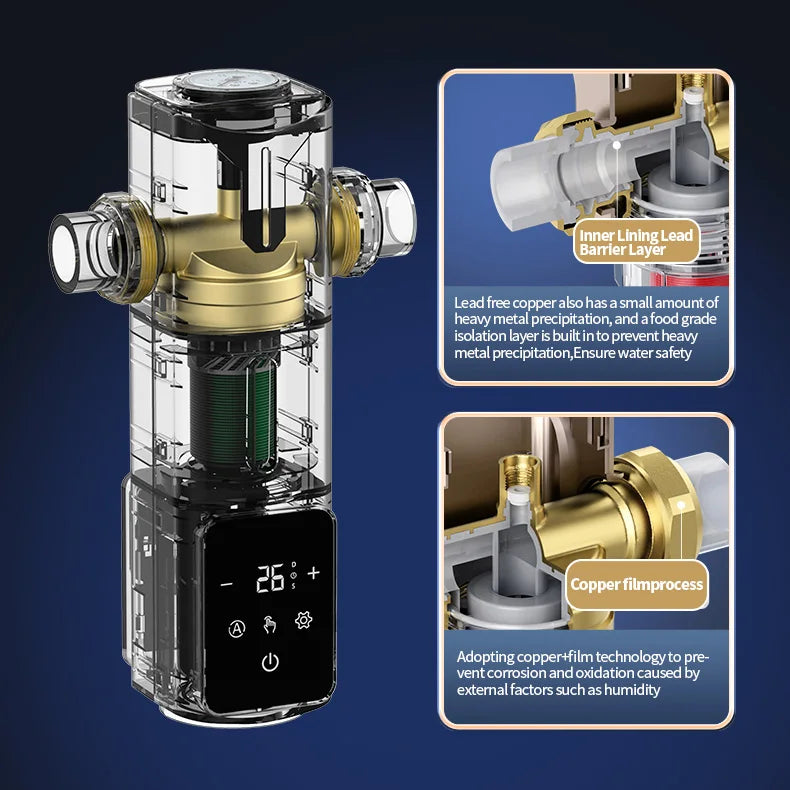 BORVA 8000L/H Smart Home Central Bionic Water Purification Pre-Filter with Automatic Timed Self-Cleaning and High Flow Rate