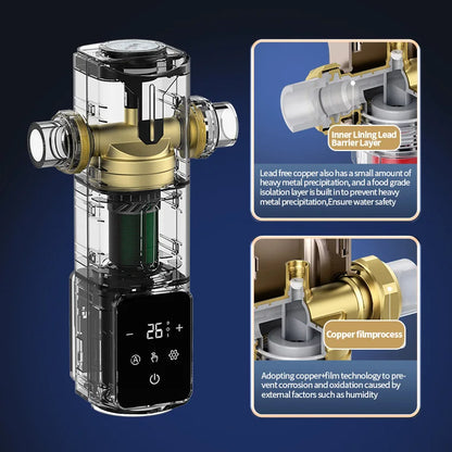 BORVA 8000L/H Smart Home Central Bionic Water Purification Pre-Filter with Automatic Timed Self-Cleaning and High Flow Rate