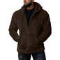 7 Color Option Men Fleece Hoodie Coats Autumn Winter Tie Collar Pocket Soft Flurry Fleece Zip Up Sweatshirt FYY-90090