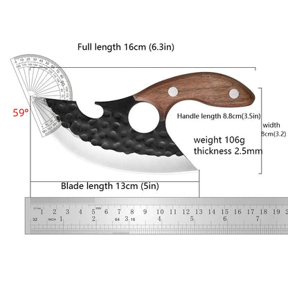 Utility Knife Cleaver Meat Fruit Vegetables Boning Knife Wood Handle Can Open Bottle Barbecue Kitchen Knives Chef Cooking Tools