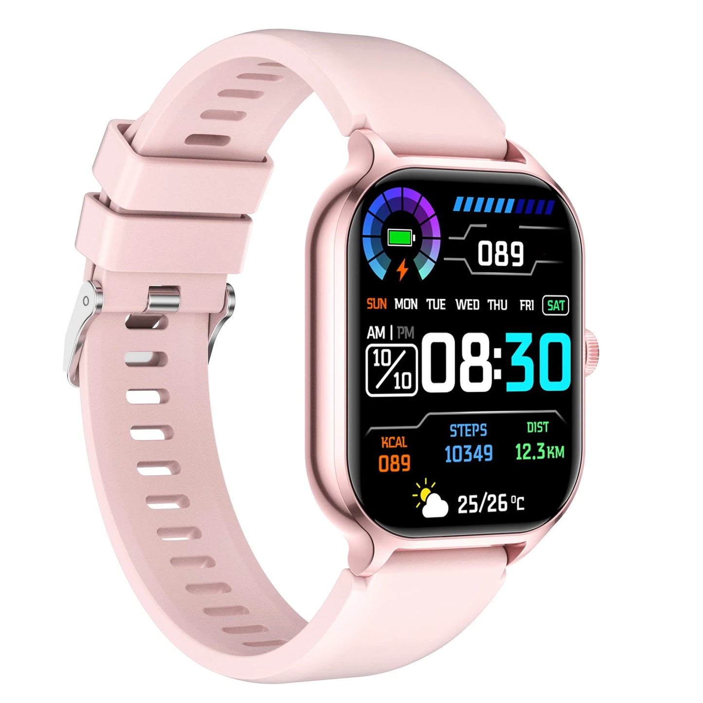 Smart watch with multiple sports modes, can make and receive calls, message reminders