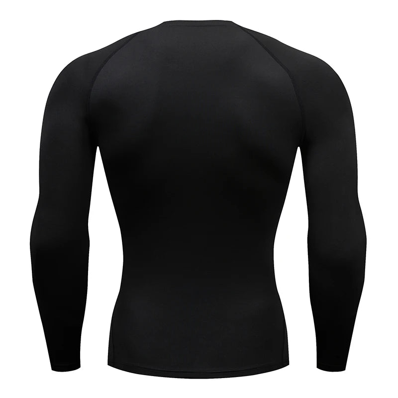 Men Bodybuilding Sports T-Shirt Quick Dry Running Shirt Long Sleeve Compression Top Gym T Shirt Men Fitness Tight Rashgad
