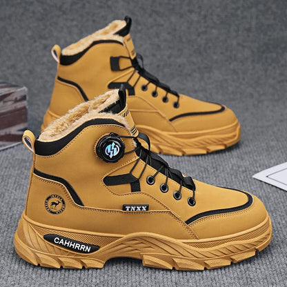 Men's Sneakers Add Velvet Ankle Boots Winter Boots for Men Soft and Comfortable Shoes for Men Sports and Leisure Wear-resistant