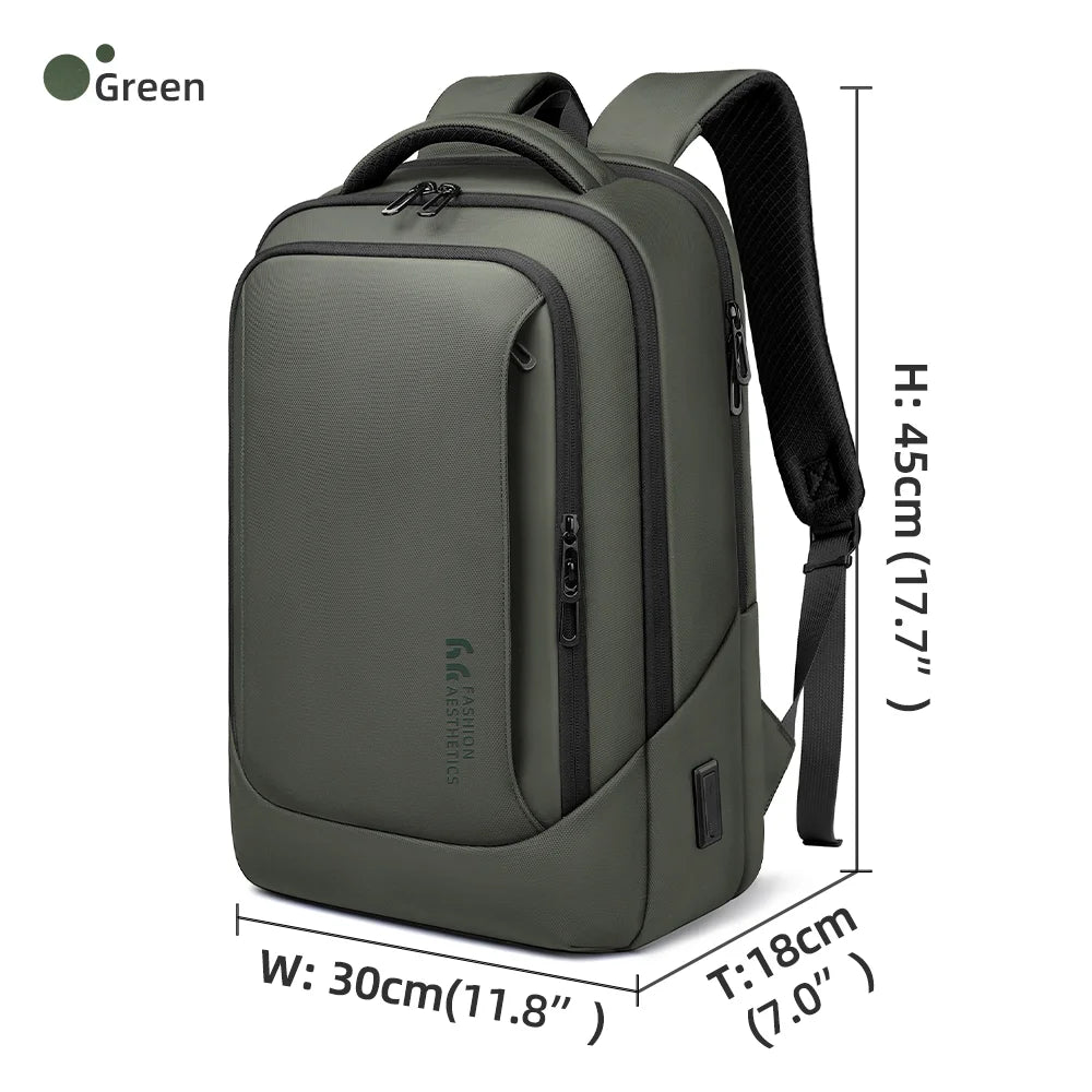 HK Business Backpack Multifunctional Men's 15.6" Laptop Bag Large Capacity Travel Backpacks Waterproof School Bags Work Rucksack