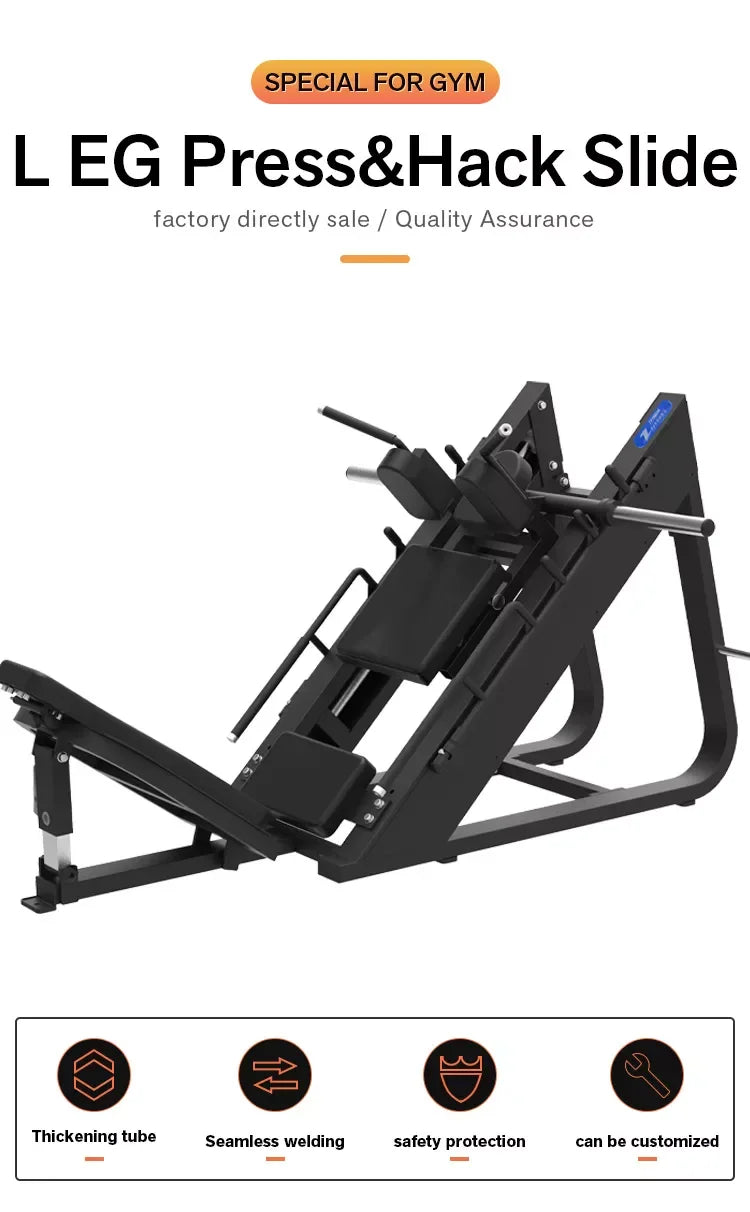Wholesale Factory Direct Commercial Fitness Equipment Gym Dual Function Free Weight Fitness 45 Degree Leg Press & Hack Slide