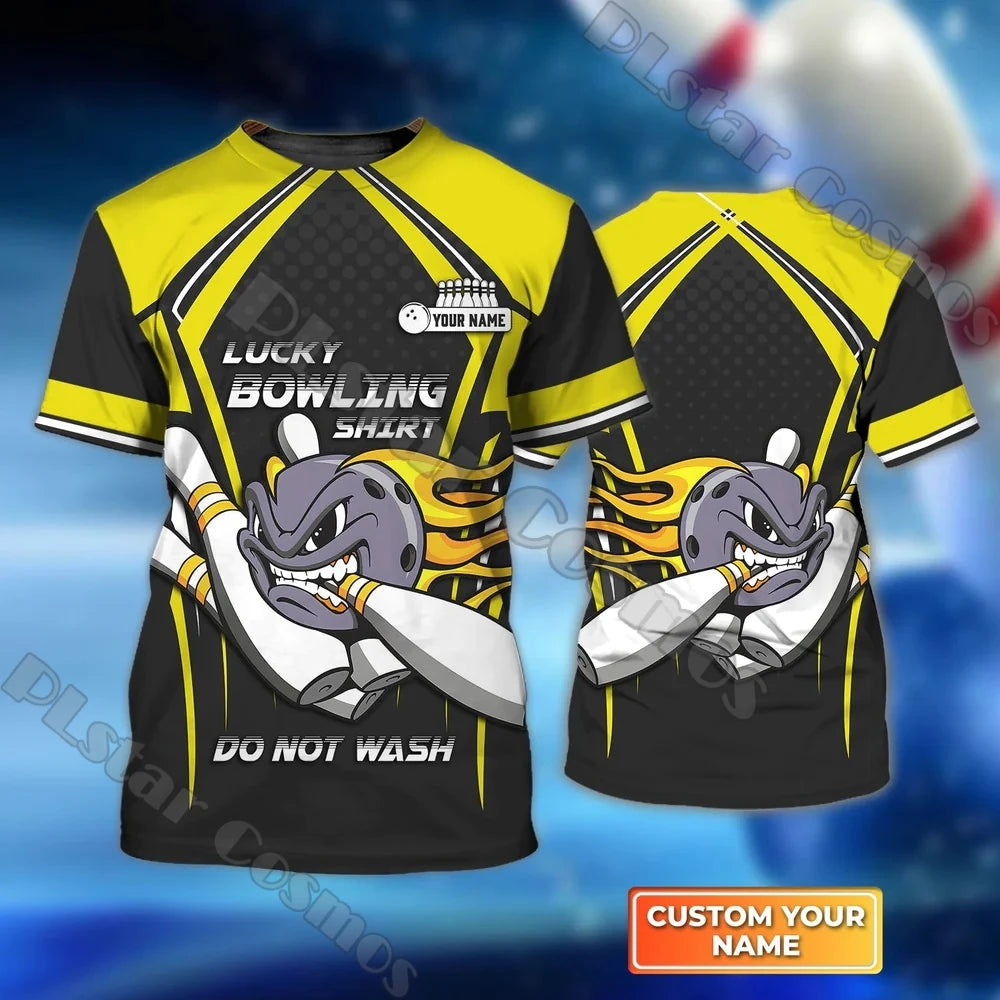 Summer Latest Mens t shirt Personalized Name Bowling Team 3D Full Printed Unisex Casual Tshirt Gift For Bowling Lovers DW206