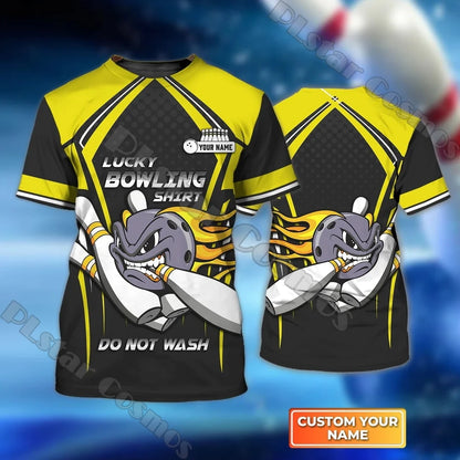 Summer Latest Mens t shirt Personalized Name Bowling Team 3D Full Printed Unisex Casual Tshirt Gift For Bowling Lovers DW206