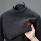 High end brand men's round neck knitted sweater autumn winter warm fashion Pony embroidery Korean style design casual pullover