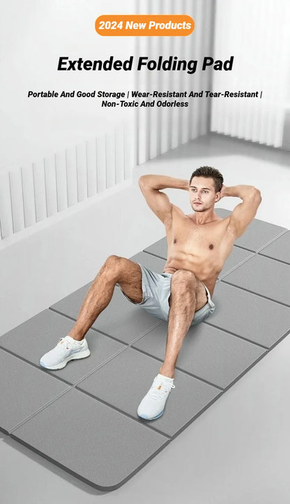 Foldable Yoga Mat Eco Friendly Tpe Folding Travel Fitness Exercise Double Sided Non-Slip For Pilates & Floor Workouts