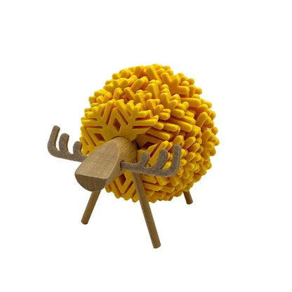 Creative Insulated Coaster Deer Shaped Beverage Coaster Sheep Felt Coaster Water Absorbing Home Office Desk Decorative Ornament