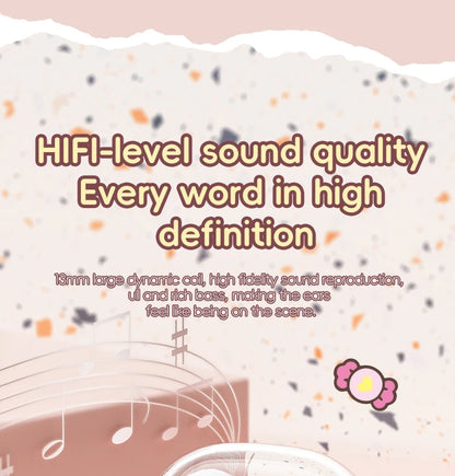 EBL19 Tws Wireless Bluetooth Headset Transparent Case Cute Hello Kitty Design Stereo Sound Earphones for All Smartphones