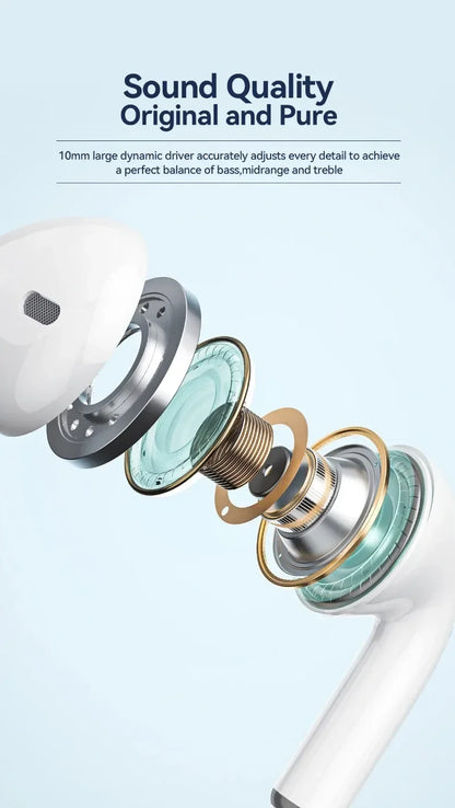 TWS Wireless Bluetooth Earphones Headphones HiFi Sound Low Latency Noise Reduction Dual Ear Canal Earbuds for smartphones