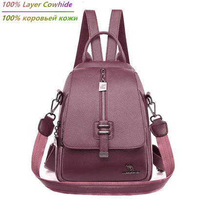 Women Backpack Designer high quality Leather Women Bag Fashion School Bags Multifunction Large Capacity Travel Backpacks mochila