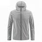Summer Men's Sun Protection Clothing Lightweight Breathable Ice Silk Hooded Quick Dry Jacket Outdoor Anti-ultraviolet Skin Coat