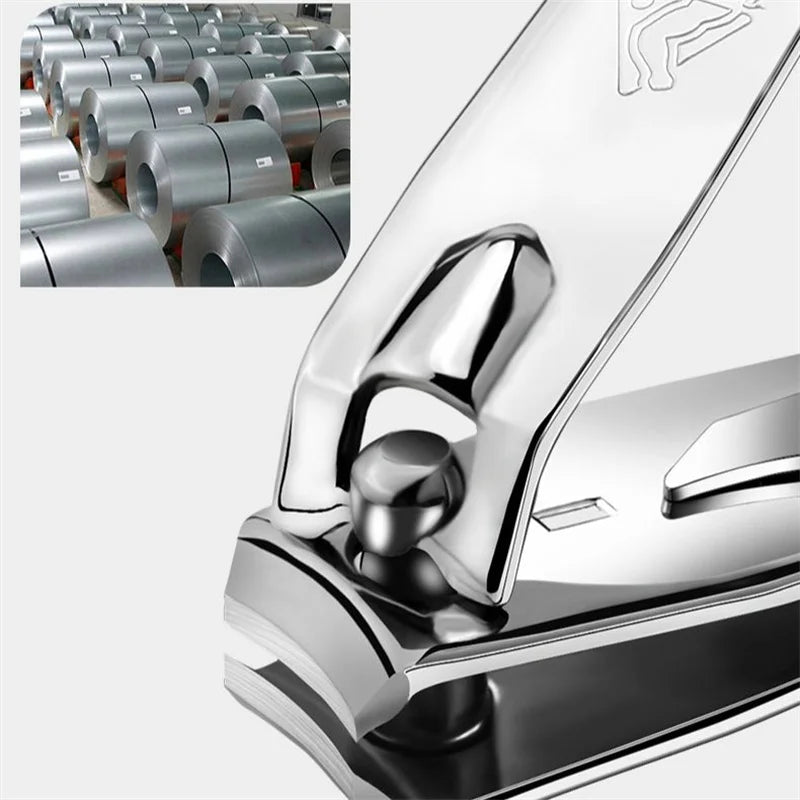 Nail Clippers Stainless Steel Sharpest Nail Cutter Duty Curved Edge for Adult Men Women Swing Out Nail Cleaner/File